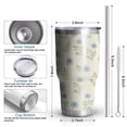 thumbnail image 3 of 30oz Pioneer Flower Floral Print Pattern Tumbler, Double Wall Vacuum Insulated Cup, BPA-Free Leak Proof Lid & Reusable Straws, Hot 12h, Cold 34h, 3 of 6