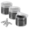 thumbnail image 1 of Unique Bargains Paper Clips 1.1 Inch Vinyl Coated with Box for Office Home Black Count 600, 1 of 6