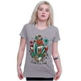 thumbnail image 4 of Wild and Free Bald Eagle Rose Tattoo Womens Fitted Plus Size Graphic Tee Brisco Brands 2X, 4 of 5