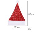 thumbnail image 5 of Gcvizuso Christmas Hats, Santa Hat, Red Plaid Christmas Hat Thick Golden Snowflake Hat Christmas Decoration Hat, 5 of 8