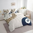 thumbnail image 3 of jejeloiu Billiard Game Gaming 7-Piece Bedding Comforter Set,Leopard Cheetah Pattern King Bedding Sets,Gray Black Brown Bed Sheets For Men Women,Breathable Home Decor Reversible, 3 of 8