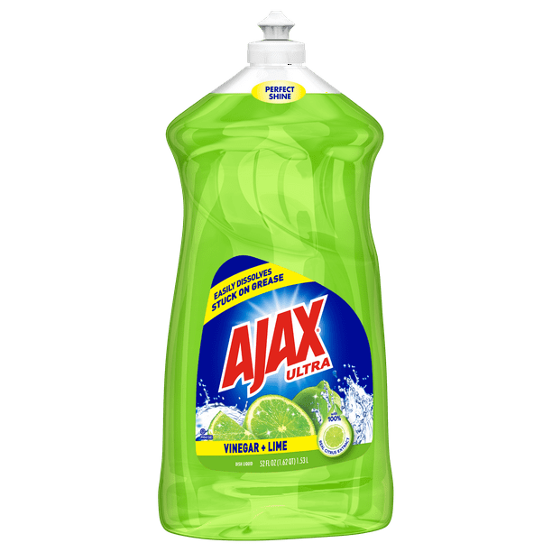 Ajax Ultra Liquid Dish Soap, Vinegar + Lime 52 fluid ounce Walmart