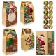 thumbnail image 2 of OurWarm 12pcs Christmas Candy Bags with Stickers Kraft Paper Bags Deer Snowman 2023 Xmas Party Gift Bag Cookie Present Bag, 2 of 3