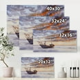 thumbnail image 4 of Wooden Fishing Boat On The Baltic Shore With Evening Clouds 8 in x 12 in Painting Canvas Art Print, by Designart, 4 of 4