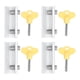 thumbnail image 5 of Cerraduras para ventanas de aleación de aluminio, 4 juegos Cerraduras para ventanas corredizas ajustables para puertas y ventanas Cerraduras para ventanas corredizas con llave Rendimiento, 5 of 14