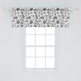 thumbnail image 2 of Ambesonne Fruit Window Valance, Nostalgic Engraving Berries, 54" X 18", Charcoal Grey White, 2 of 3