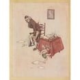 thumbnail image 2 of William Heath Robinson 12x14 Black Ornate Wood Framed Double Matted Museum Art Print Titled: He Jumped Down from the Old Man's Lap and Danced Around Him on the Floor (1913), 2 of 5
