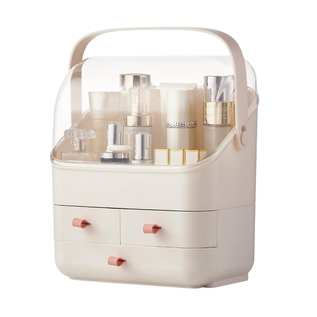 Organizador de maquillaje SUNFICON grande con cajones y tapa antipolvo