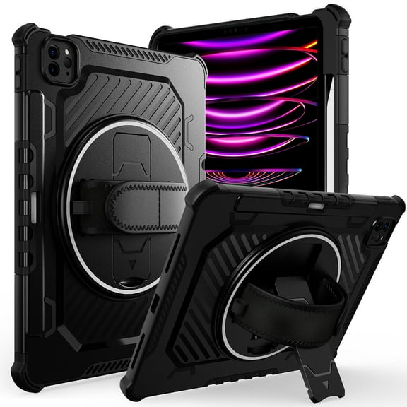 Elegant Choise For iPad Pro 12.9" 2022/2021/2020/2018 Rotating Stand Case Pencil Holder Cover