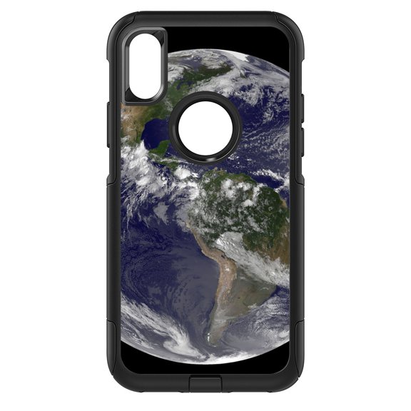 DistinctInk Custom SKIN / DECAL compatible with OtterBox Commuter for iPhone XS MAX (6.5" Screen) - Earth Space Western Hemisphere