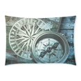 thumbnail image 1 of BSDHOME Book With Retro Golden Compass Pillow Case Pillow Cover Two Sides Printing 20x30 inches, 1 of 2