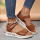 thumbnail image 1 of MKLEKYY Sandalias de Piso para Mujer, Sandalias de Playa Transpirables de Moda de Verano para Mujer Con Tela de Patchwork, 1 of 4