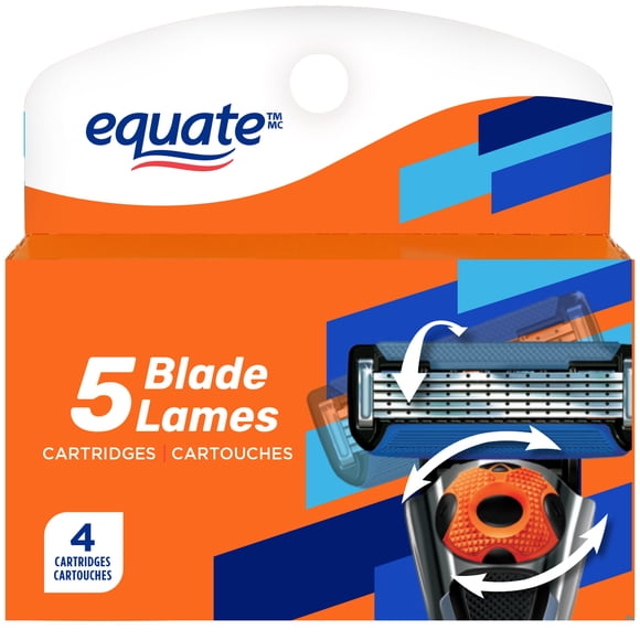 Equate 5 Blade Razor Refills for Men