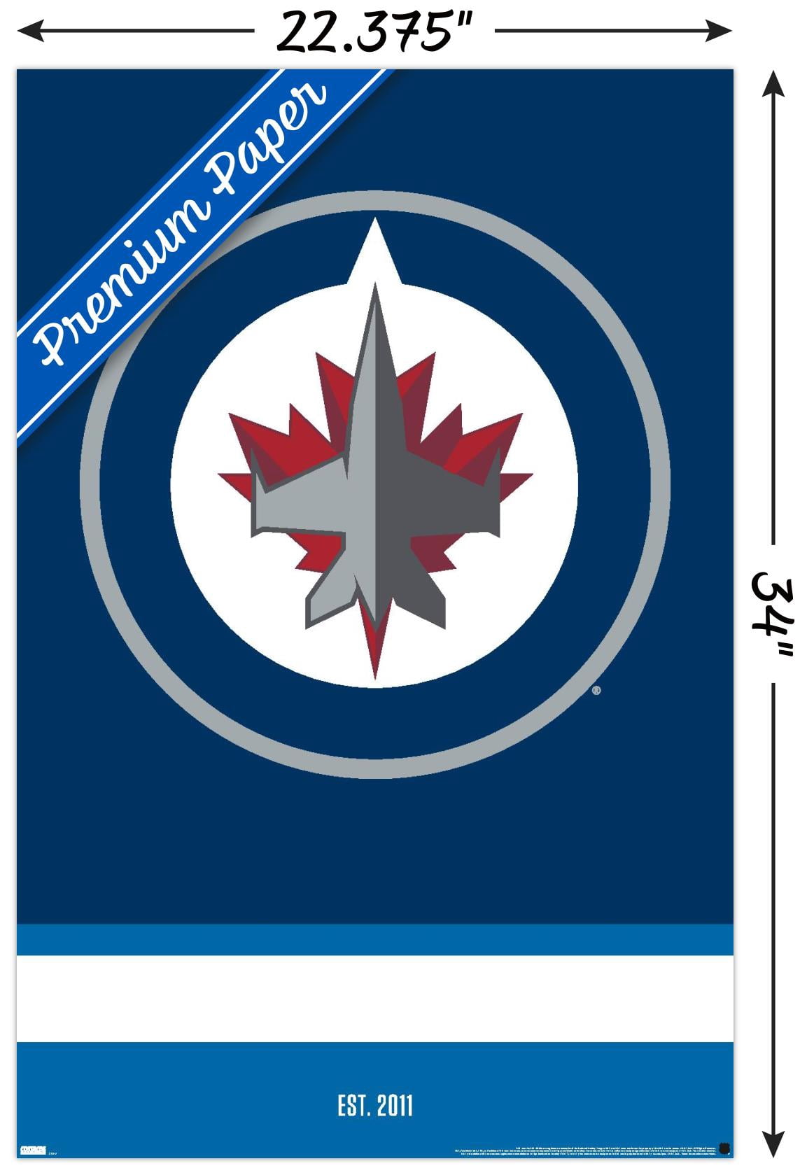 NHL Winnipeg Jets - Logo 21 Wall Poster, 22.375" x 34"