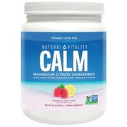 Natural Vitality Calm Magnesium Citrate Powder Raspberry Lemon 20 Oz