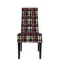 thumbnail image 2 of ZICANCN Vintage Houndstooth Red Plaid Chair Protectors Seat Covers , Dining Chair Slipcovers 1 Piece for Dining Room Hotel Kitchen, 2 of 8