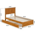 thumbnail image 5 of Malta Twin XL Platform Bed with Panel Footboard & TXL Trundle in Light Toffee, 5 of 5