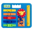 thumbnail image 1 of Buckle Toys Busy Board, juguete de aprendizaje Montessori para niños pequeños, actividades de viaje por carretera, tablero sensorial de espuma, desarrolla la motricidad fina, azul, 1 of 4