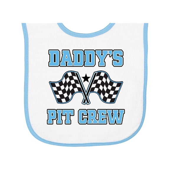 Inktastic Daddys Pit Crew Boys Racing Baby Terry Cloth Bib