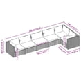 thumbnail image 3 of vidaXL 6 Piece Garden Lounge Set with Cushions Poly Rattan Grey, 3 of 4