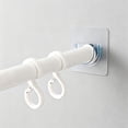 thumbnail image 5 of Self Adhesive Shower Rod Holder, U‑Shape Curtain Rod Bracket Hook No Drilling, Waterproof Wall Mount Tension Curtain Rod Bracket for Home Bathroom Clothes Curtain Hanging,Clear, 5 of 6