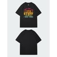 thumbnail image 5 of Whichone That's What I Do I Fix Stuff And I Know Things Funny Graphics Men's Casual Cotton Short Sleeve T-shirt Black Large, 5 of 9
