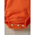 thumbnail image 6 of WIBACKER Newborn Halloween Cattle Horn Hoodie Girl Boy Pumpkin Romper Bubble Sweatshirt Bodysuit Fall Outfit Baby Clothes, 6 of 9
