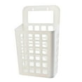 thumbnail image 1 of OUSITAID Multi-Purpose Clothes Hanging Organizer Plastic Adhesive Storage Basket (White), 1 of 5