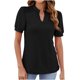 thumbnail image 1 of Blusas para las Mujeres Casual Manga Corta V-Cuello Suéter Color Sólido, Moda Poliéster/Spandex para el Hogar Y Diario, 1 of 8