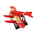 thumbnail image 4 of Avión de metal fundido a presión, hidroavión decorativo de mesa, recuerdo coleccionable, avión acuático para el hogar, estantería, bar o mueble de TV. Estilo C, 4 of 7