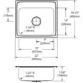 thumbnail image 2 of Elkay, LRQ22193 , 18 Gauge Stainless Steel 22" x 19.5" x 7.625" Single Bowl Top Mount Kitchen Sink, Sinks, 2 of 2