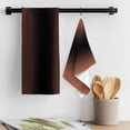 thumbnail image 3 of Dark Orange Black Ombre Kitchen Towel Dish Cloths Set of 3, Microfiber Soft Kitchen Hand Towels, Modern Gradient Abstract Art Absorbent Quick Drying Dishcloths 18 x 28 Inches, 3 of 8