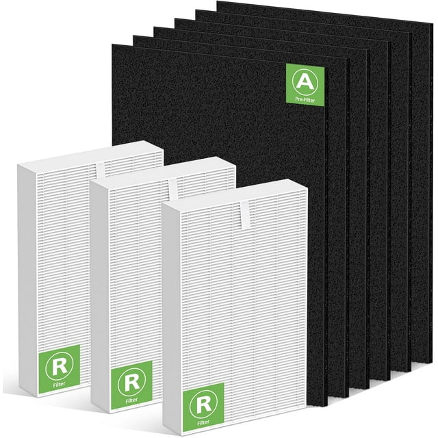 HPA300 HEPA Filter Replacement for Honeywell HPA300, HPA300VP, HPA304, HPA3300, HPA5300, HPA8350 Series Air Purifiers, Replace \u200eHRF-R3 & HRF-A300 (3pcs HEPA Filters R + 6pcs Carbon Pre-Filters A)