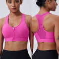 thumbnail image 4 of Timegard Sports Bras for Women Front Closure Zipper Racerback Breathable Workout Gym Bras with Support, 4 of 6