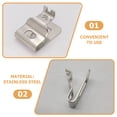 thumbnail image 4 of SEWACC 8Pcs Replacement Belt Clip Hook Stainless Steel Belt Holder Adjustable Sizing Handy Users, 4 of 7