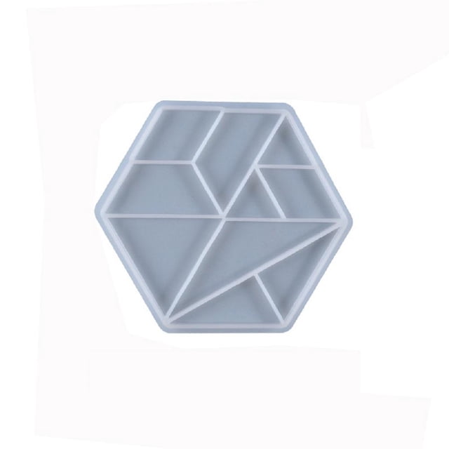 Hexagonal Tangram Rompecabezas Molde De Silicona Decoración Del Hogar Molde Para Hacer Dulces Pasteles Chocolates sonducket HA044180-01