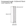 thumbnail image 3 of Uxcell Spring Steel Compression Spring 8N Load Capacity 10pcs 1.38inch Height, 3 of 5
