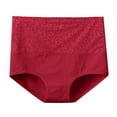 thumbnail image 5 of Panties for Women,High Waist Shaping Panties for Women Shapewear Comfortable Underwear,Womens Underwear,Red,XL, 5 of 5