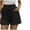 Black, variant on asdoklhq 2026 Summer Fall Shorts for Women $5, Womens Plus size Women's Loose Wide Leg Pants High Waist Straight Pants Casual Cotton Linen Shorts