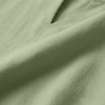 thumbnail image 6 of Mifsaly Mens Beach Shirts V Neck Long Sleeve Cotton Linen Shirt Lightweight Breathable Loose Fit Vacation Lounge Fashion T-Shirts Green,S, 6 of 8