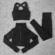 thumbnail image 1 of Conjunto de yoga de punto sin costuras para otoño e invierno, conjunto sexy de tres piezas para fitness y caderas de Lulu, 1 of 5