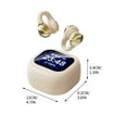 thumbnail image 3 of Bluetooth 5.4 Open Ear Earbuds Wireless Earbuds Bone Conduction Headphones with Intelligent LED Full-Color Touch Screen,Khaki, 3 of 5