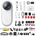 thumbnail image 1 of Insta360 GO 2 64GB Edition Small Action Camera, Weighs 1 oz, Waterproof, Stabilization, POV Capture, with Charge Case and Wearable Camera Accessories + Mount Adapter Bundle + 50-in-1 Accessory Kit, 1 of 8