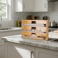 thumbnail image 5 of Wooden Wrap Dispenser with Built-in Cutter for Kitchen Storage Organizing Foil and Wax Paper, 5 of 5