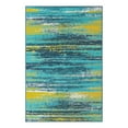 thumbnail image 2 of Unique Loom Outdoor Coastal Collection Area Rug - Ombre (5' 3" x 8' Rectangle Multi.Blue/Yellow), 2 of 11