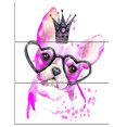 thumbnail image 2 of Design Art - Cute Pink Dog with Heart Glasses, 2 of 3