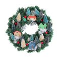 thumbnail image 3 of Coronas navideñas iluminadas de 14 "decoración de ventanas adornos navideños corona floral decorativa para el día de San Valentín jardín oficina hogar Macarena Corona colgante, 3 of 7