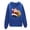 Blue, variant on Fesfesfes Christmas Hooded Tops Hoodie Women Santa Claus Print Top Sweatshirt Long Sleeve Blouse Clothes Sale