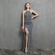 thumbnail image 4 of Vestido de cuentas de colores, vestido de fiesta de noche, vestido sexy largo y ajustado, vestido de noche, 4 of 5