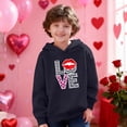 thumbnail image 2 of RXMEKW Heart Print Full-Zip Hooded Sweatshirt for Boys And Girls In Medium And Large With Pockets, 2 of 8